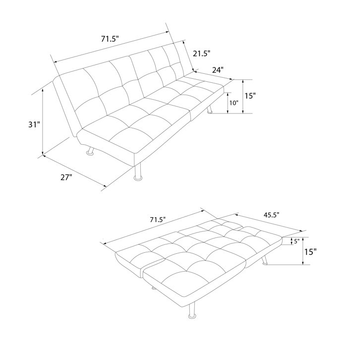 Mercury Row® Taulbee FullSized Futon with Frame & Reviews Wayfair